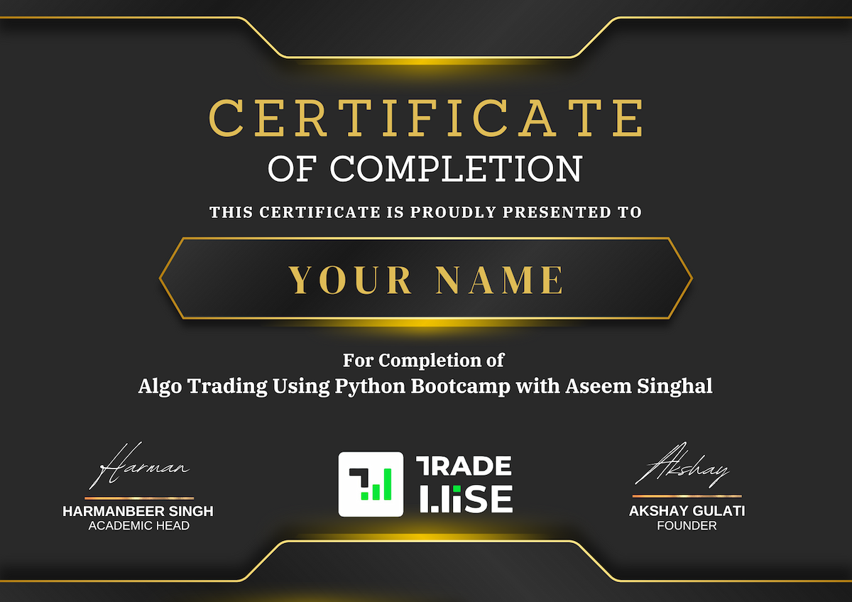 Algo Trading Using Python Bootcamp with Aseem Singhal