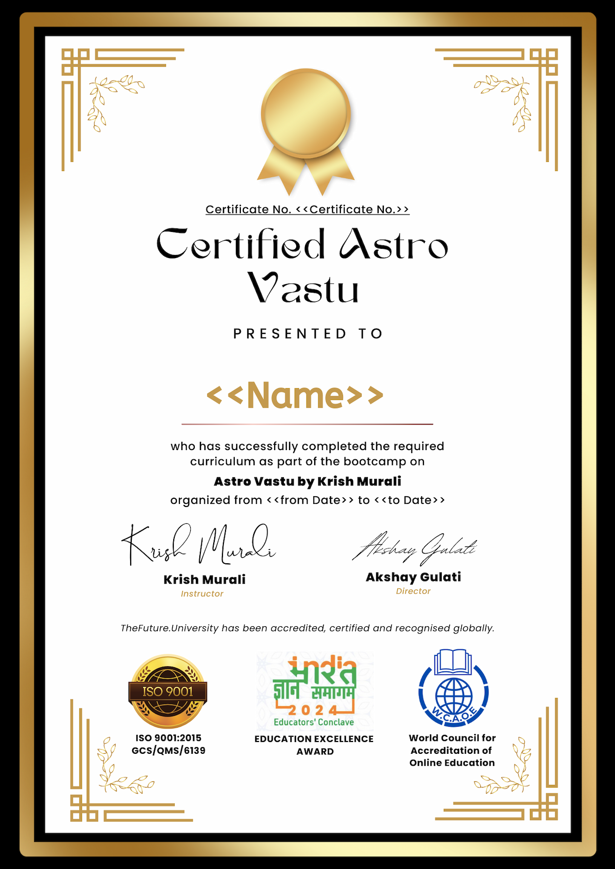 Astro Vastu Bootcamp By Prof Krish Murali Eswar